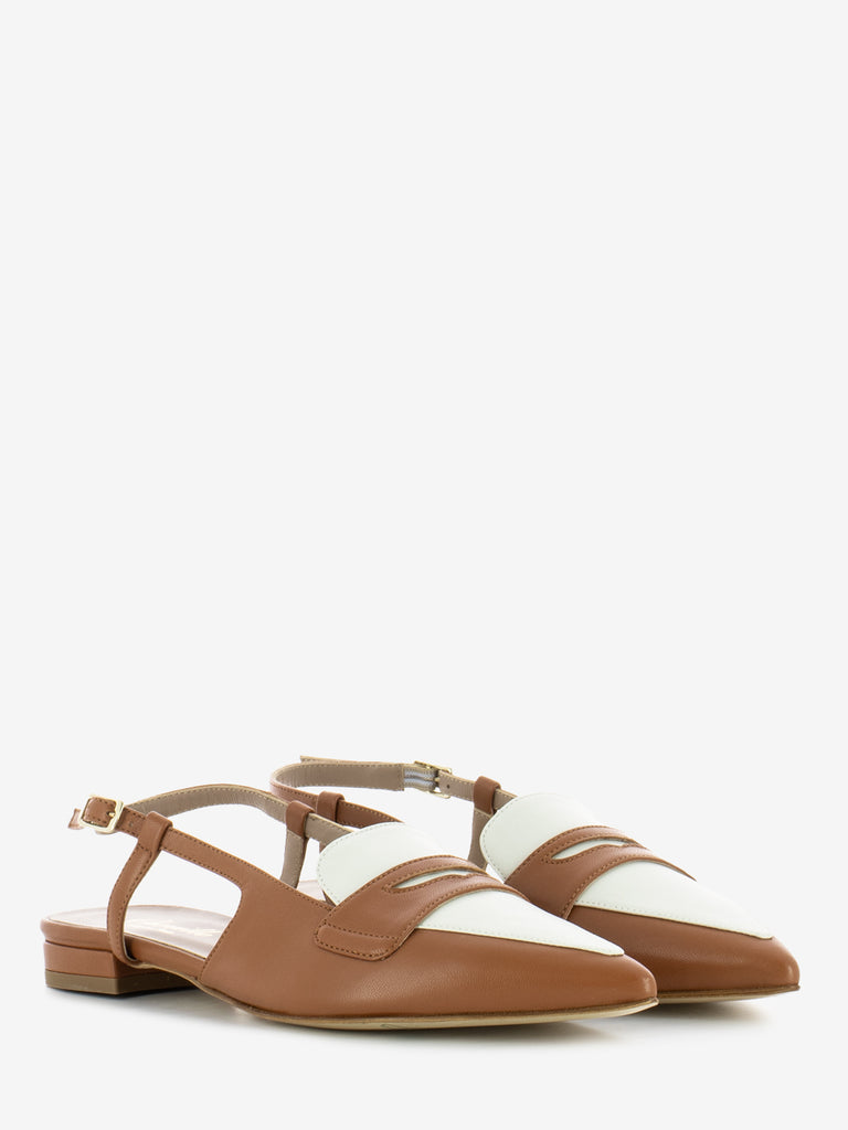 CHEVILLE - Slingback Fiammetta biscotto / latte