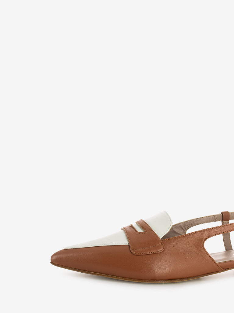 CHEVILLE - Slingback Fiammetta biscotto / latte