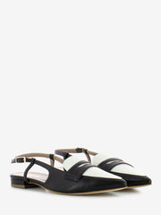 CHEVILLE - Slingback Fiammetta nero / bianco