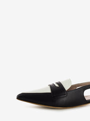 CHEVILLE - Slingback Fiammetta nero / bianco