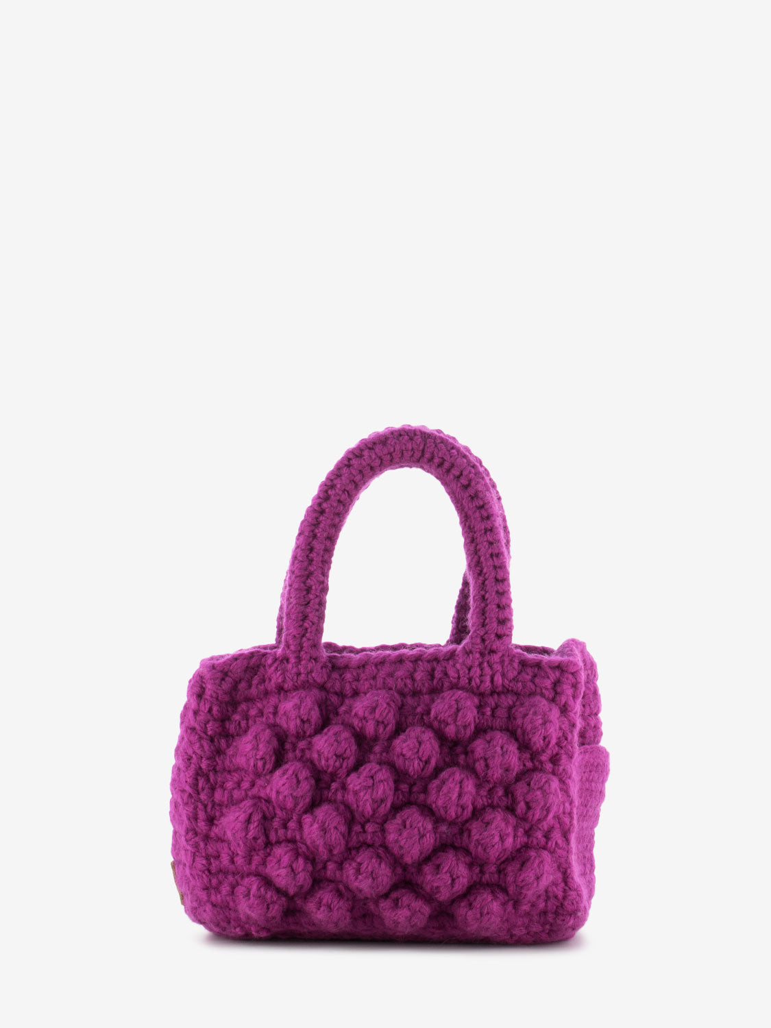 Borsa uncinetto con ricamo a cuore fucsia - Inay Glamour