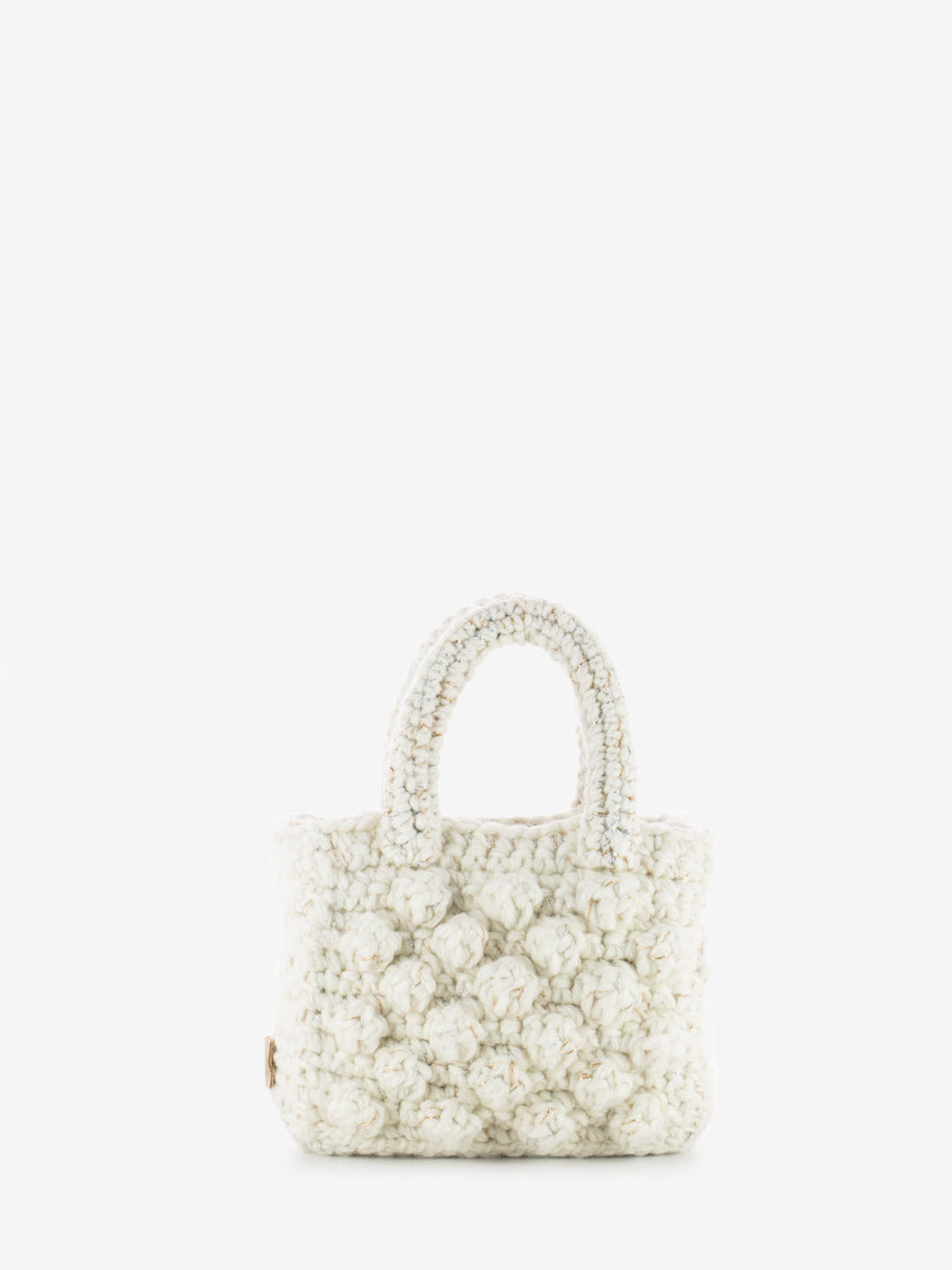 Borsa Zoe uncinetto in lana milk