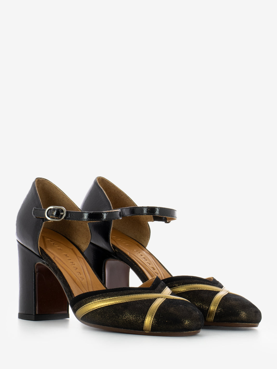 Decollete tango Merman nero / oro