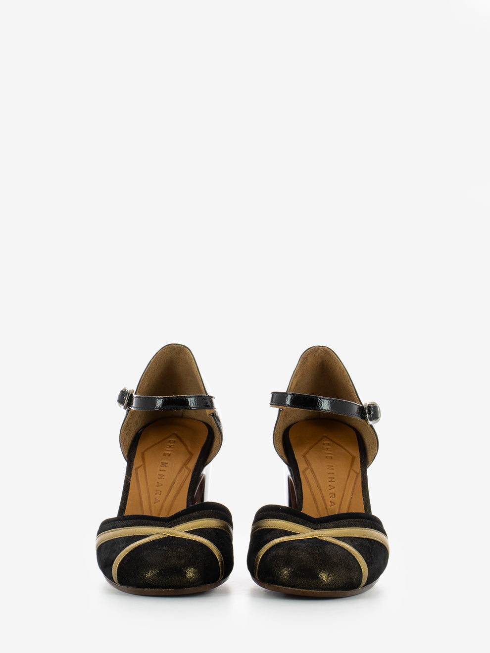 Decollete tango Merman nero / oro