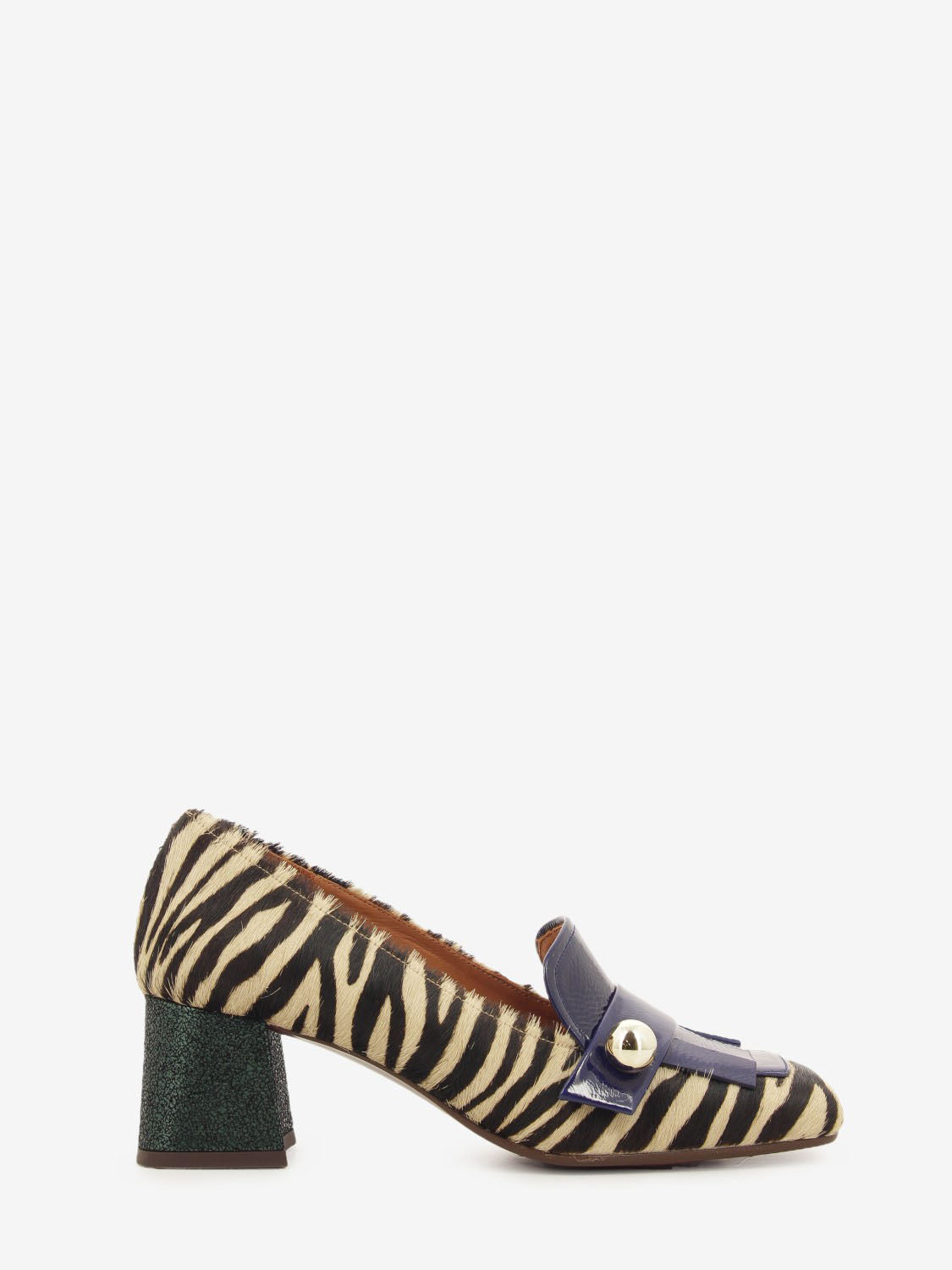 Pinkie zebra / navy loafers