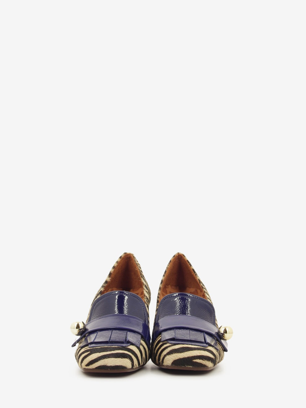 Pinkie zebra / navy loafers