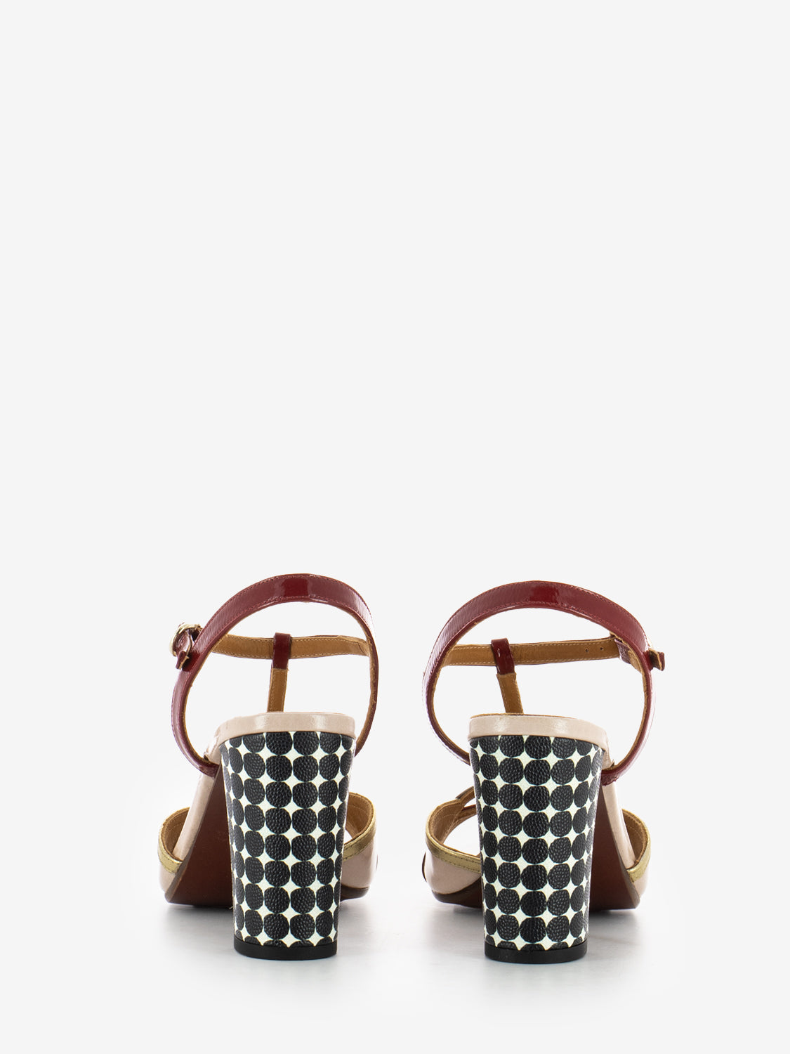 Sandali con tacco dot ash / champagne