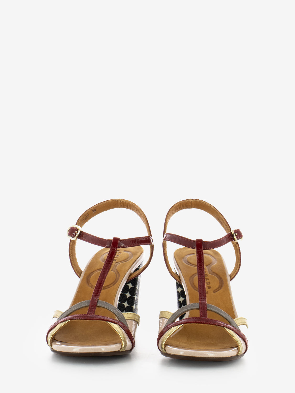 Sandali con tacco dot ash / champagne