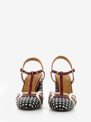 CHIE MIHARA - Sandali con tacco dot nero / rosso