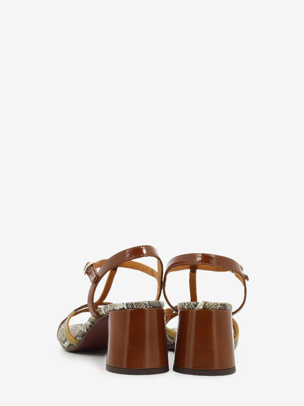 Ryejo brown / snake heeled sandals
