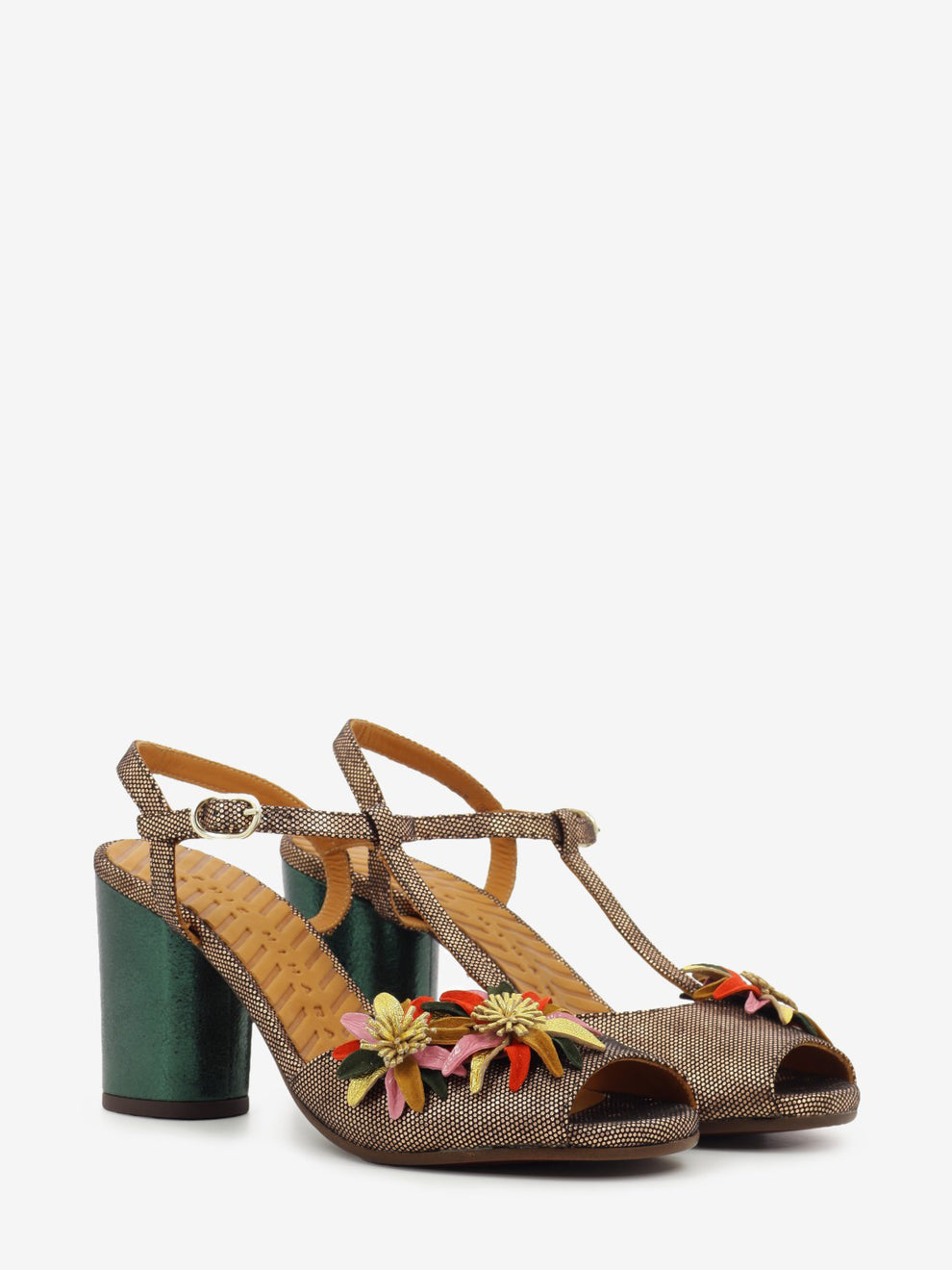 Uliva bronze heeled sandals