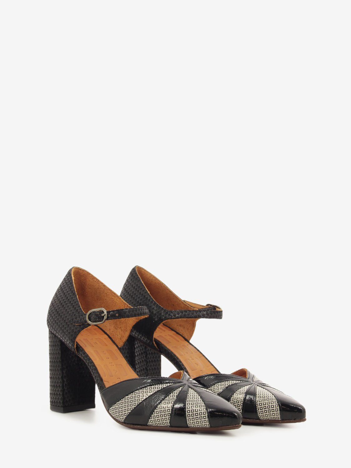 Slingback Aray in pelle nero