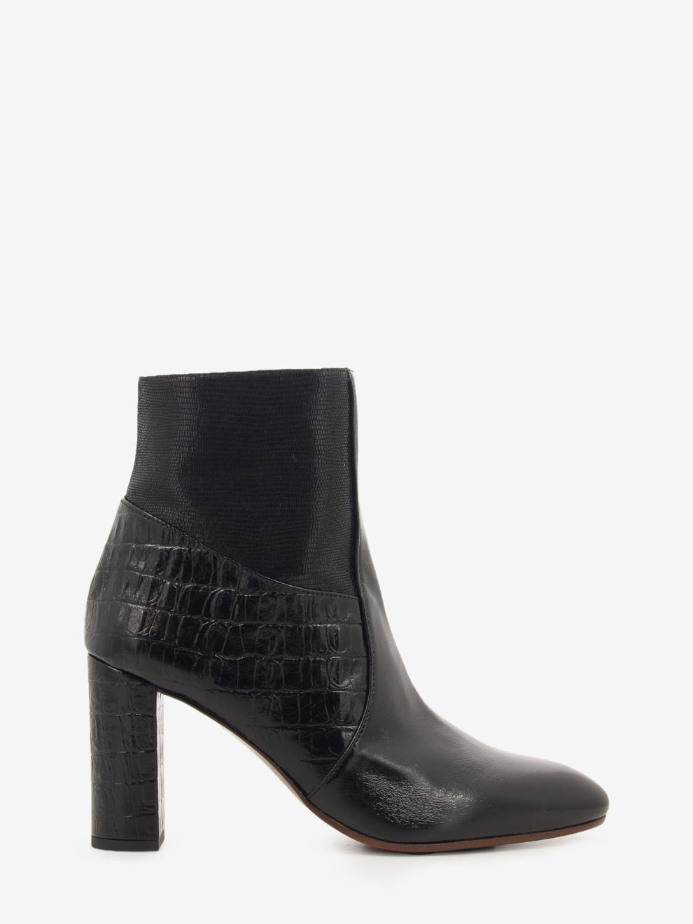 Black leather Ramona ankle boots