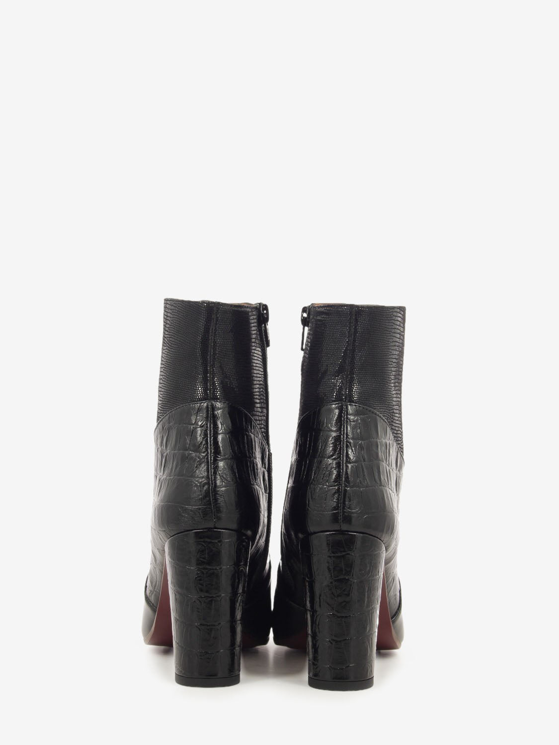 Black leather Ramona ankle boots