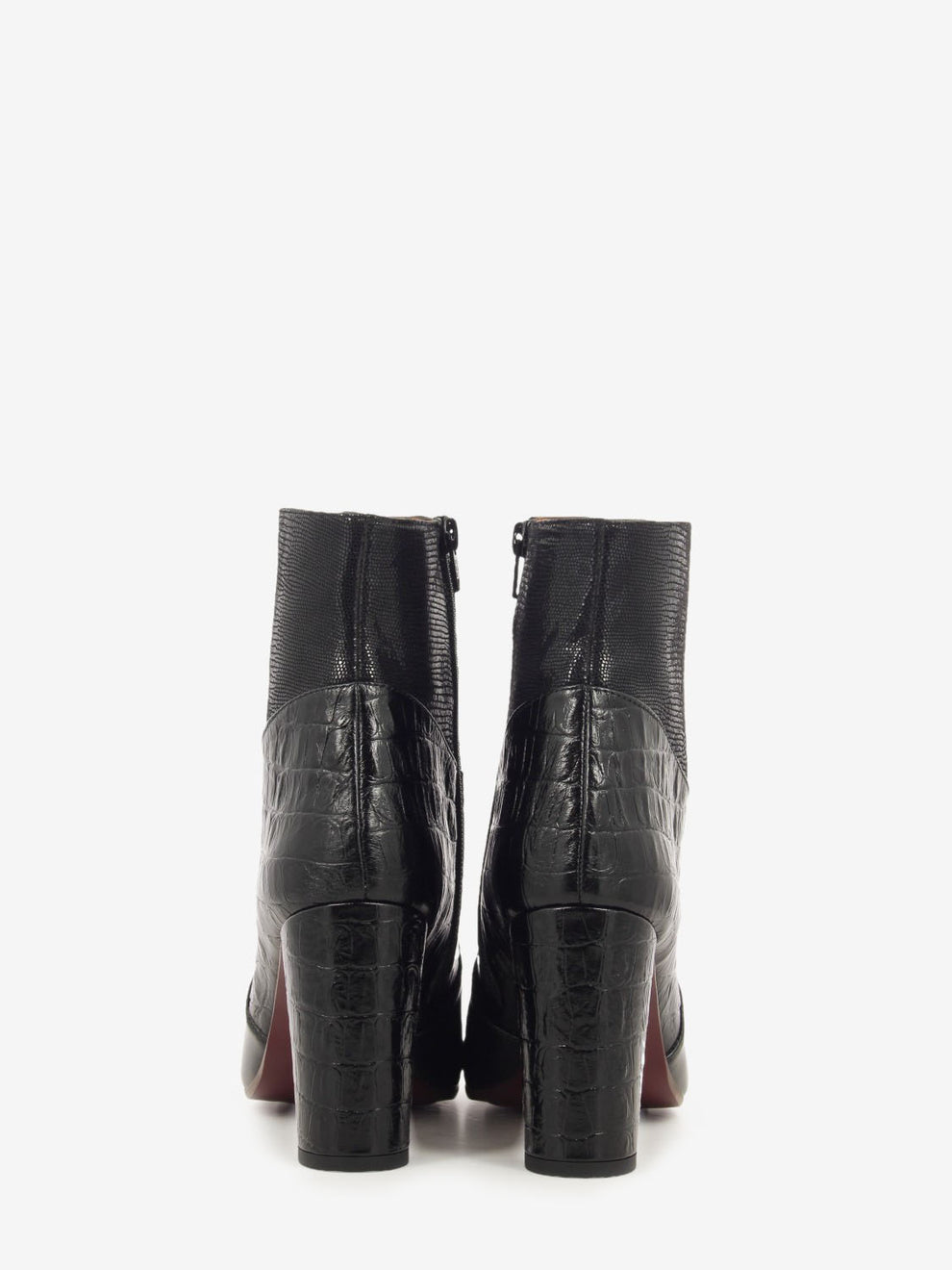 Black leather Ramona ankle boots