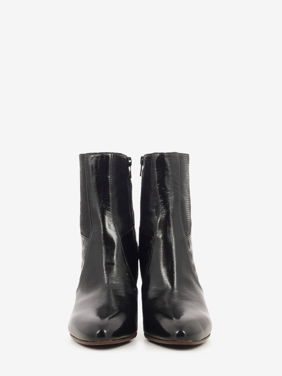 Black leather Ramona ankle boots