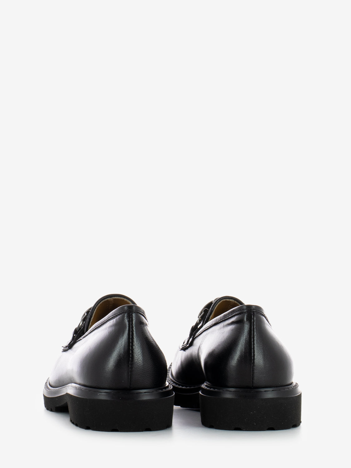 SPOTTED LEATHER MOCCASIN/BLACK 10840_BLK