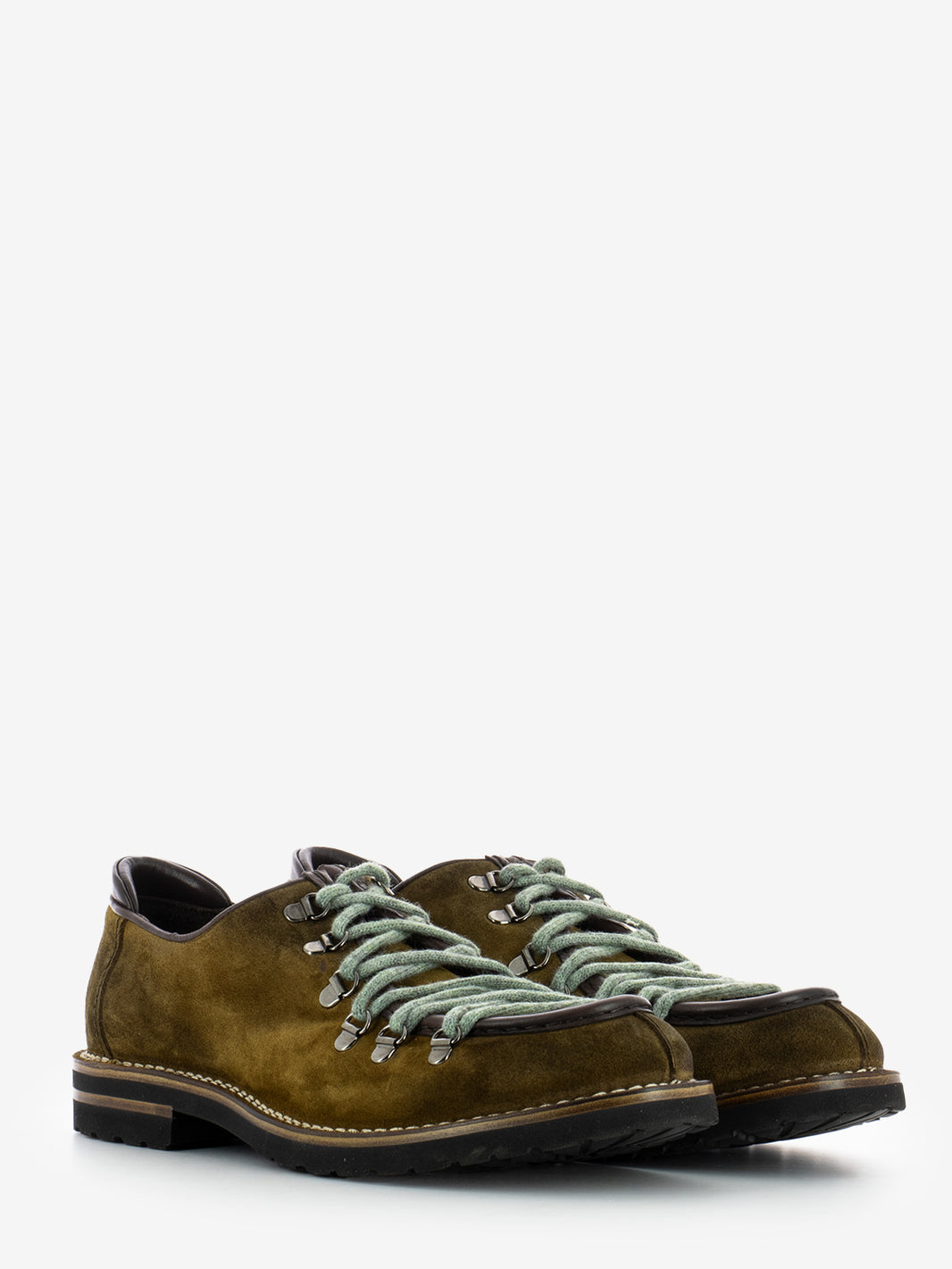 Scarpa camoscio doppio laccio curry