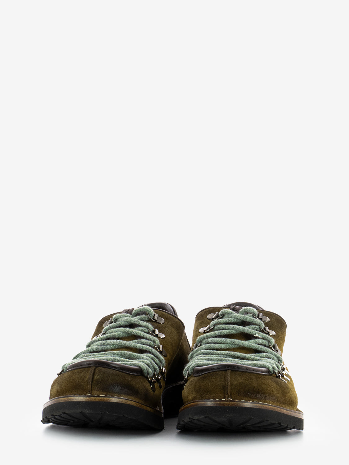 Scarpa camoscio doppio laccio curry