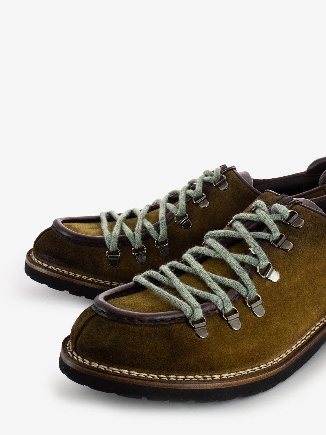 Scarpa camoscio doppio laccio curry