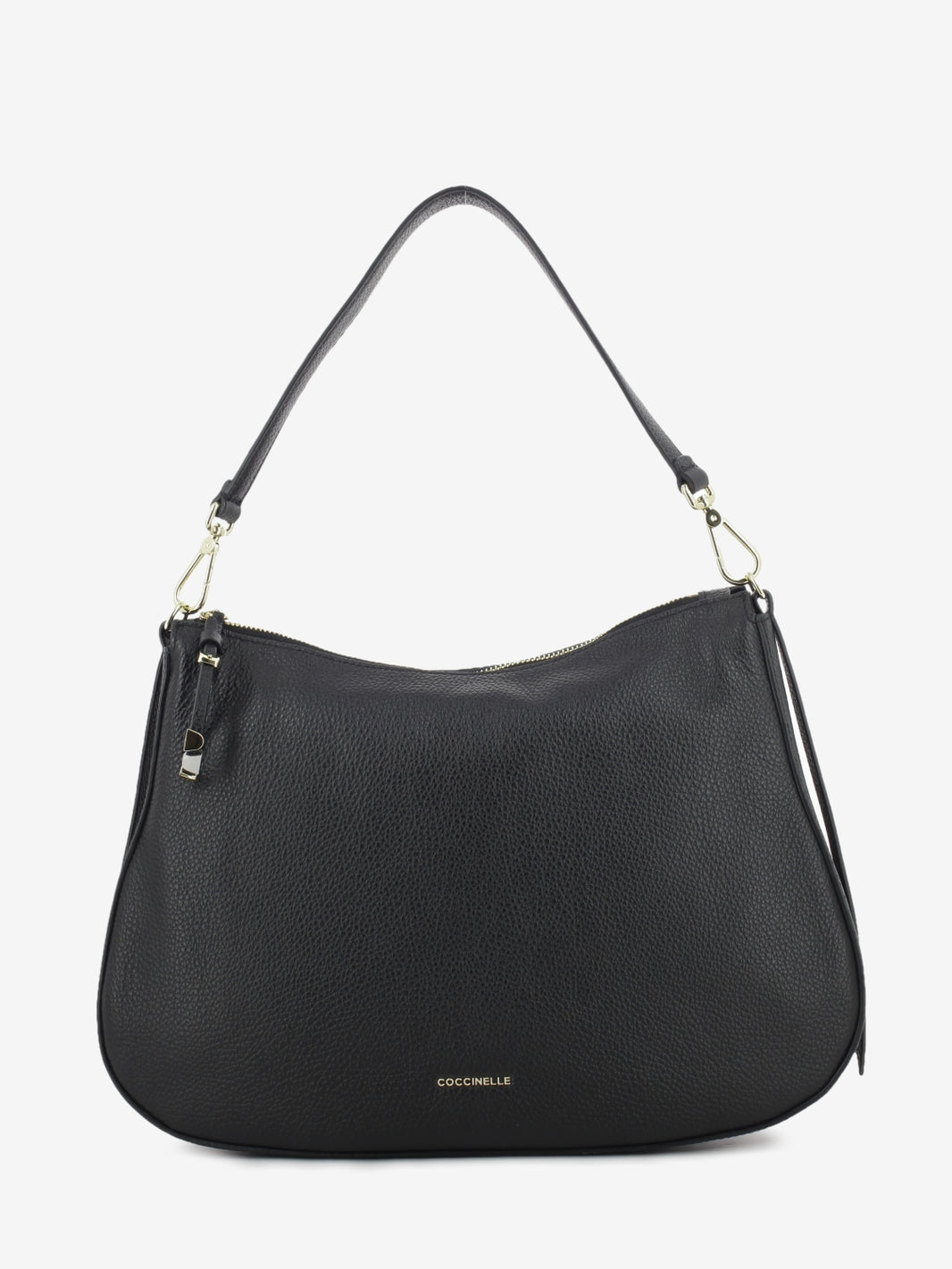Bag grained leather noir