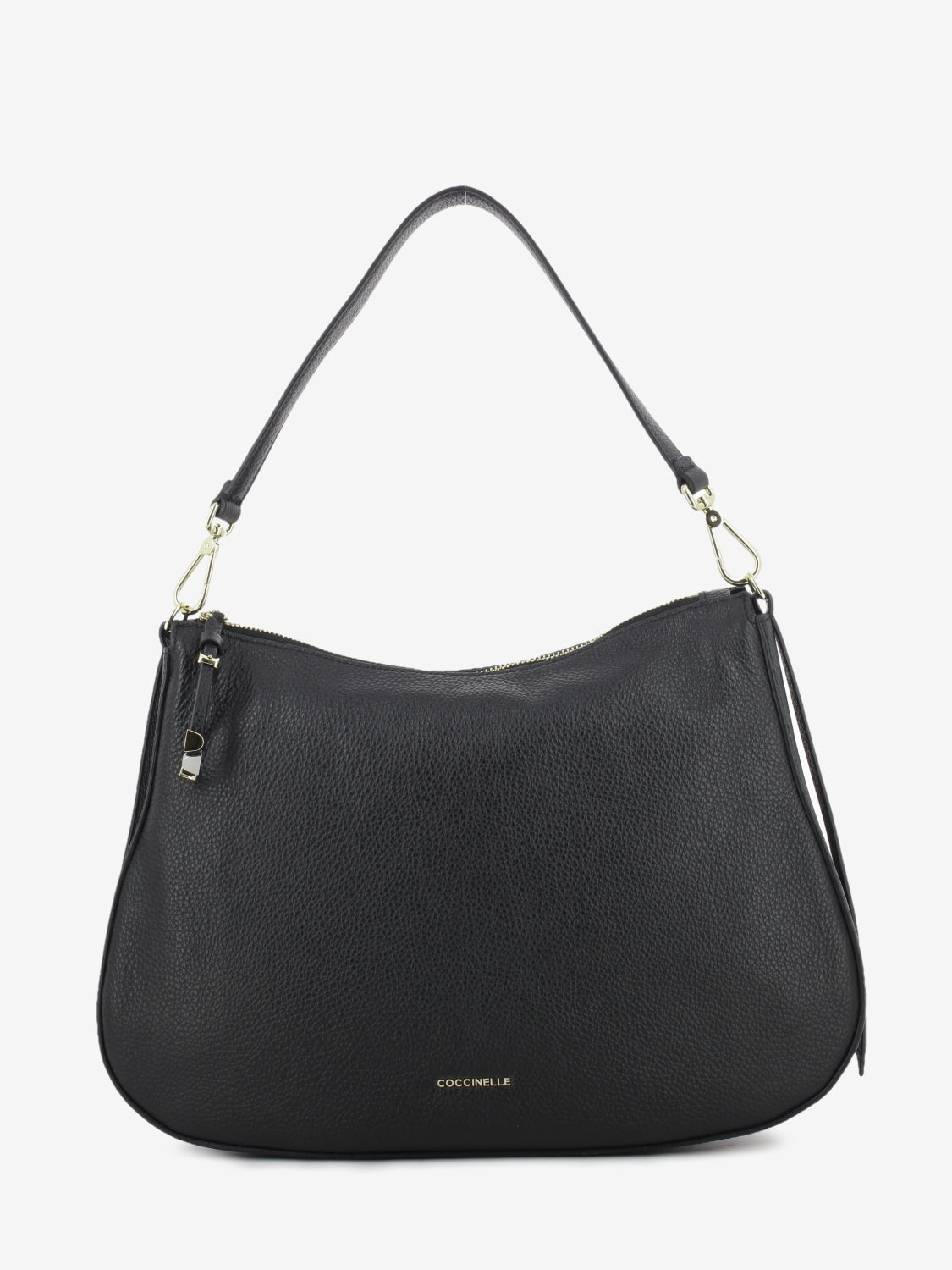 Bag grained leather noir