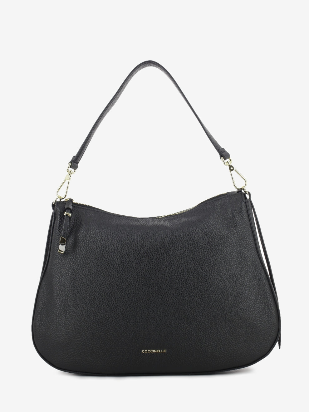 Bag grained leather noir