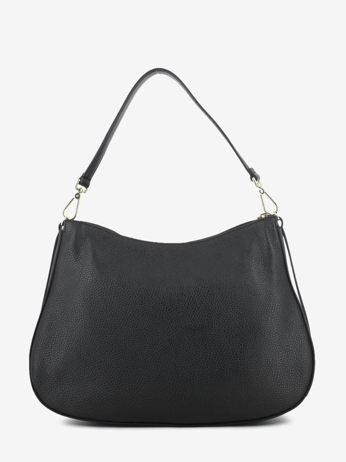 Bag grained leather noir