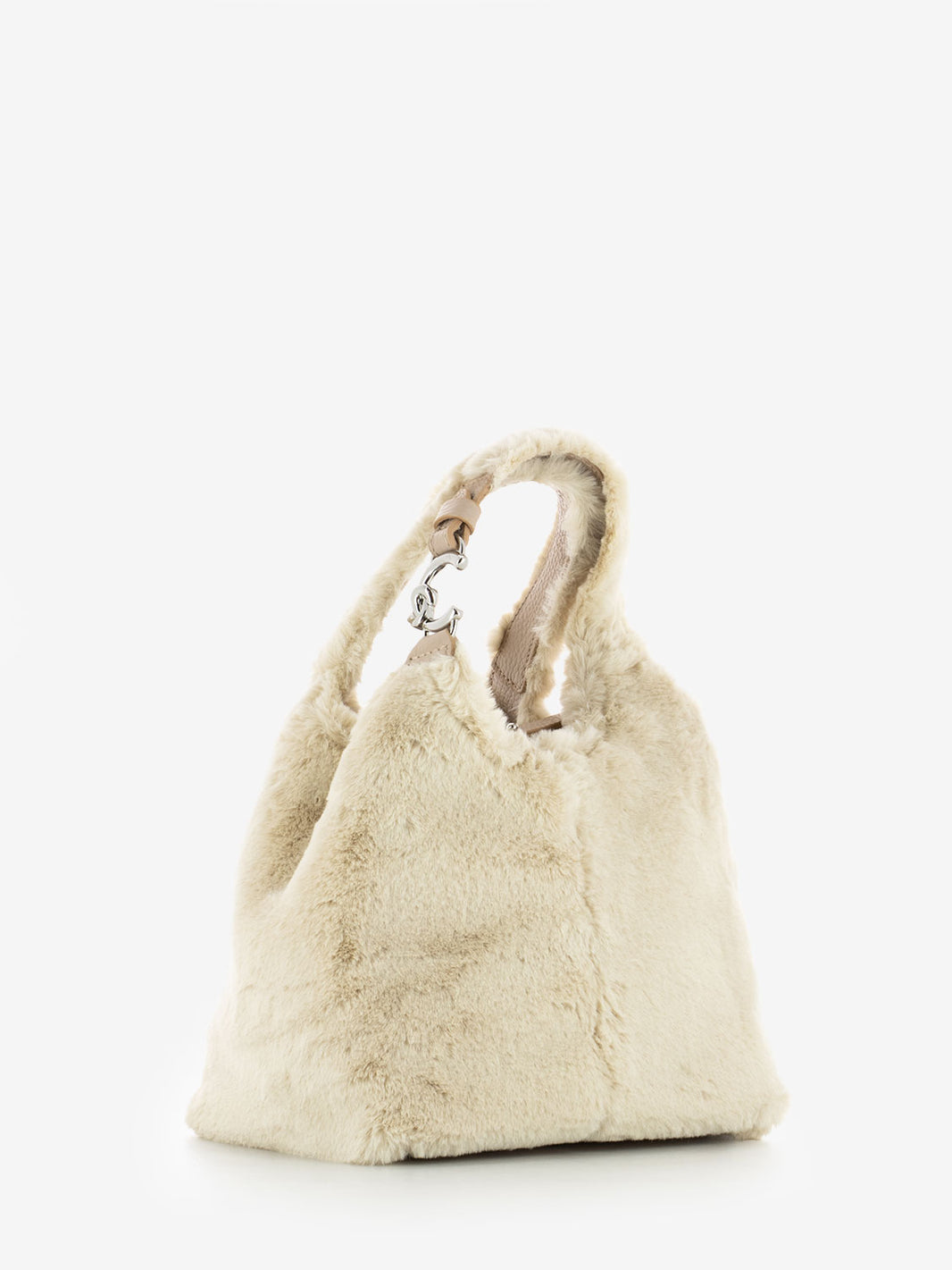 Borsa a mano C-Easy in pelliccia natural / rose