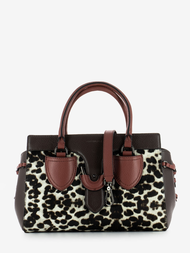 COCCINELLE - Borsa a mano in cavallino animalier