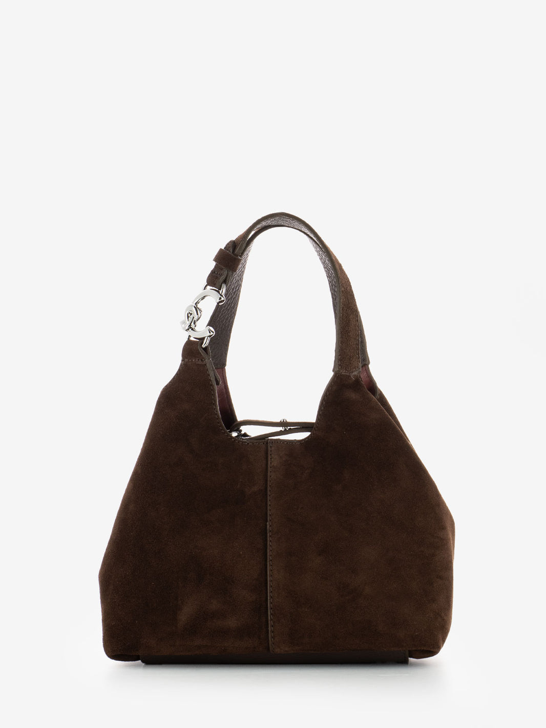 Borsa a mano in suede brunette