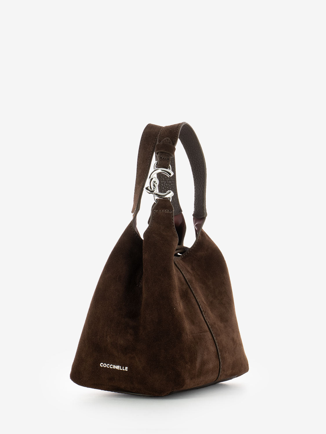 Borsa a mano in suede brunette