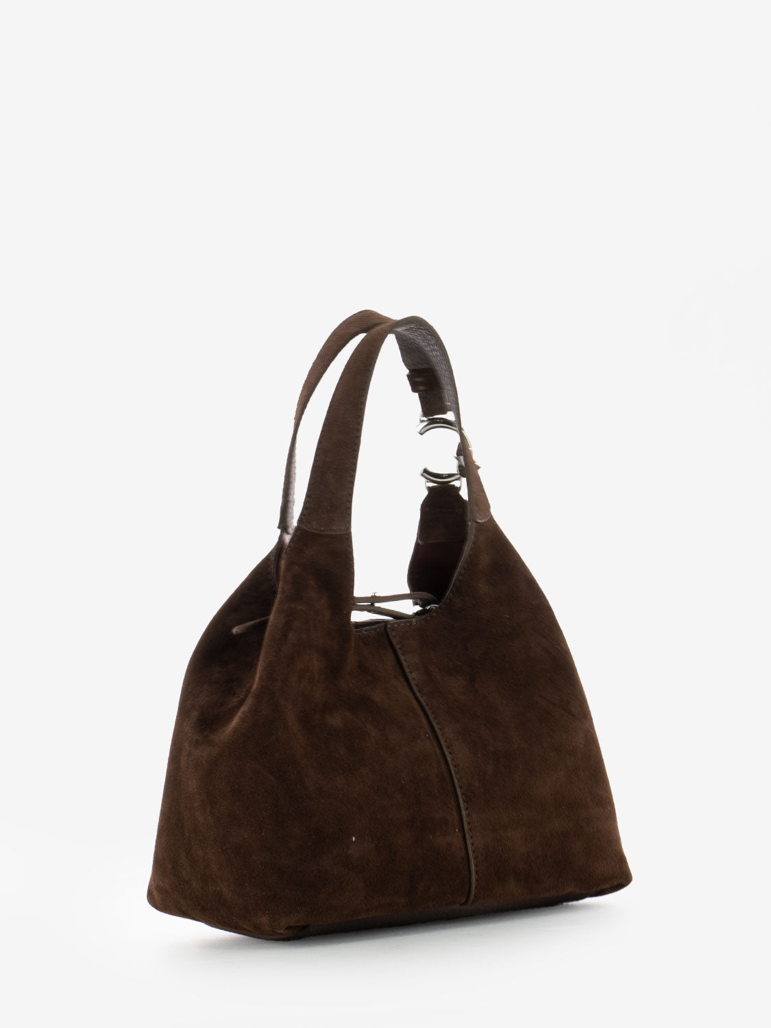 Borsa a mano in suede brunette