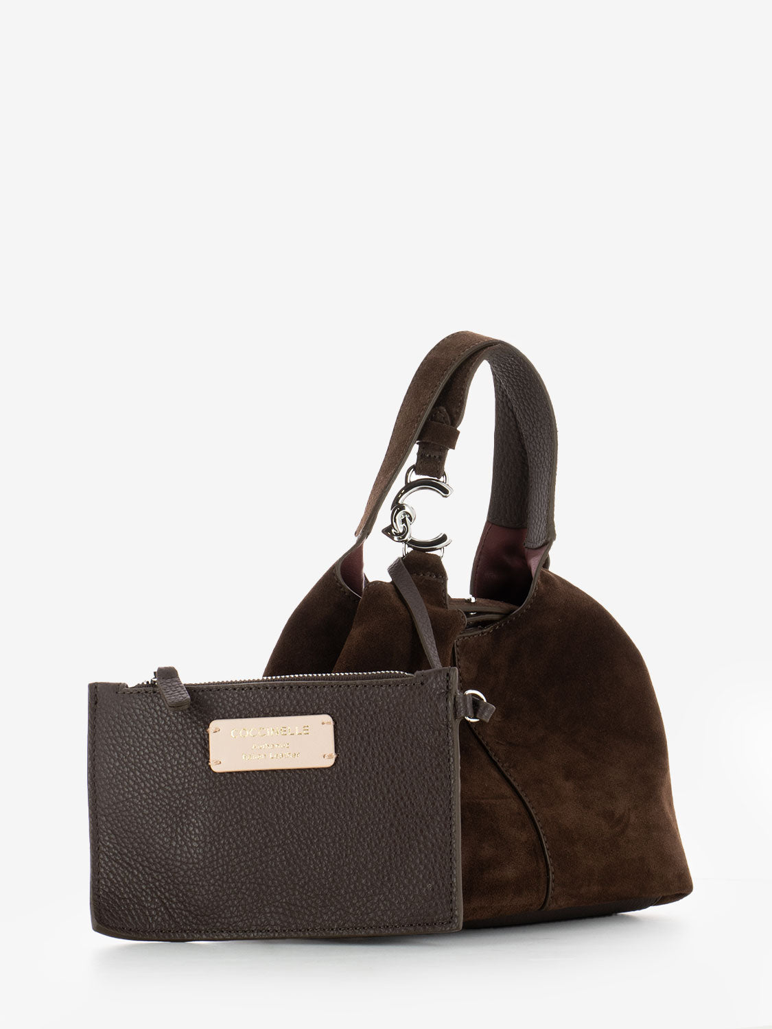 Borsa a mano in suede brunette