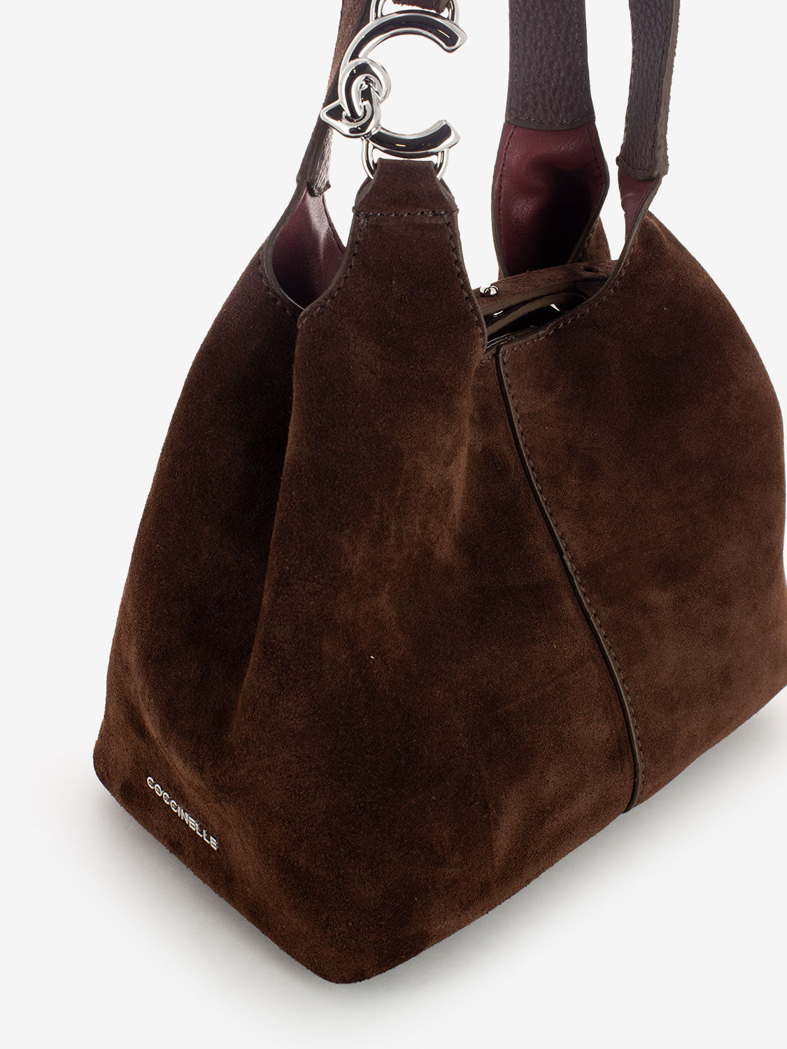 Borsa a mano in suede brunette
