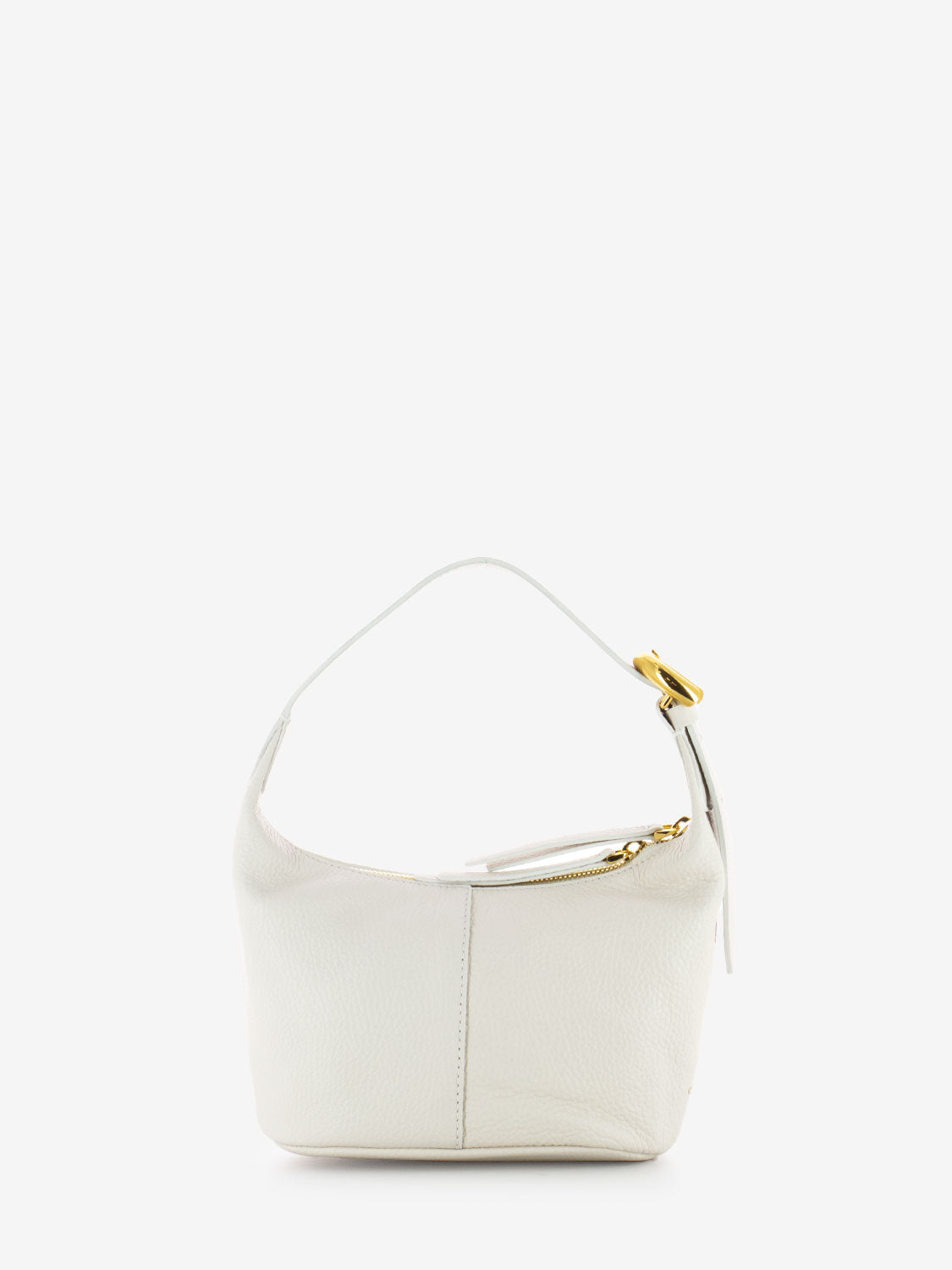 Borsa a mano piccola in pelle bianco