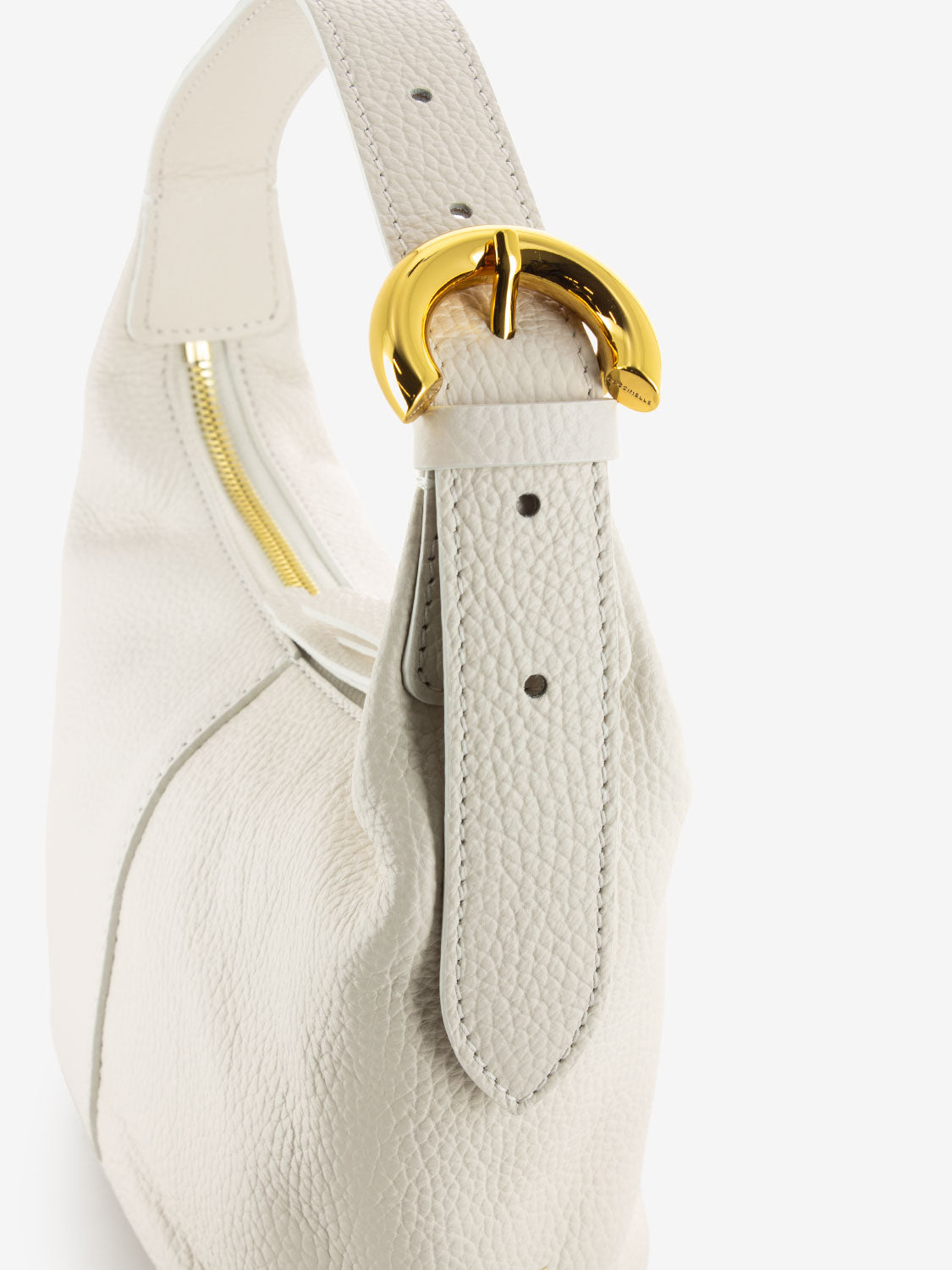 Borsa a mano piccola in pelle bianco
