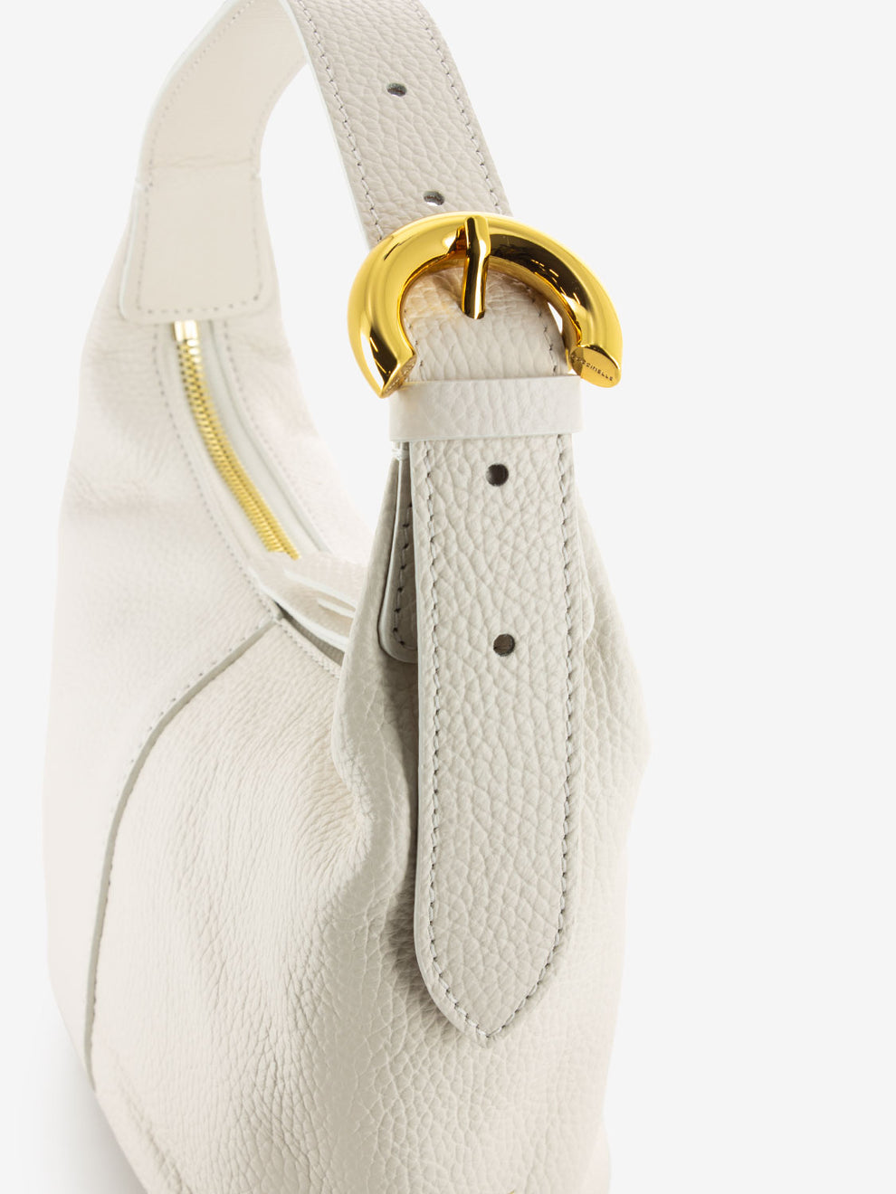 Borsa a mano piccola in pelle bianco