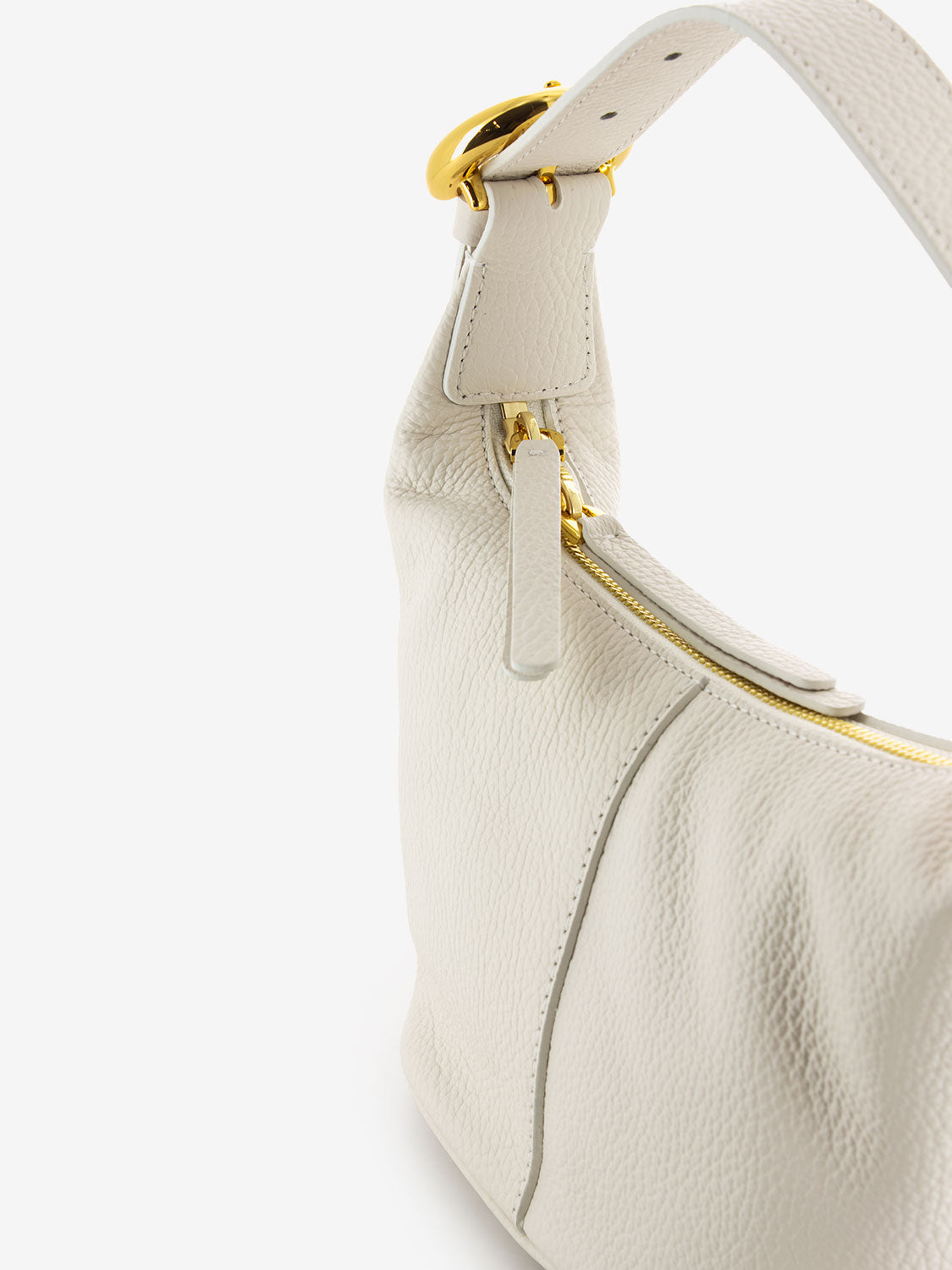 Borsa a mano piccola in pelle bianco