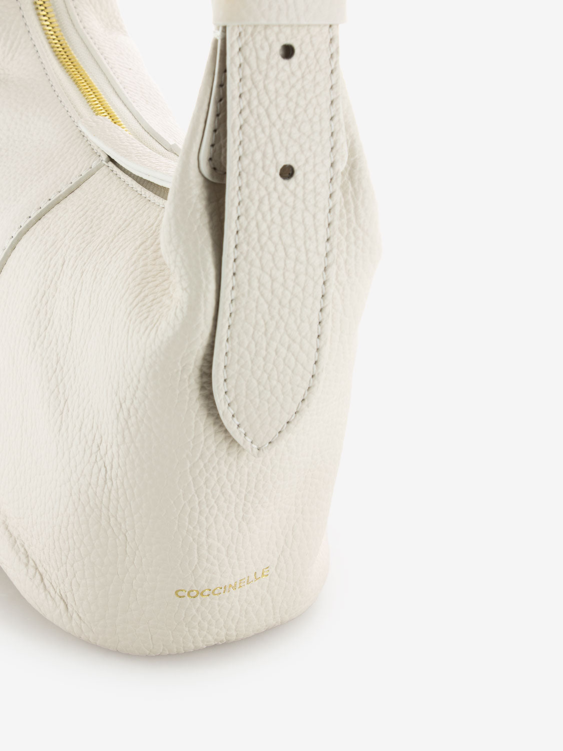 Borsa a mano piccola in pelle bianco
