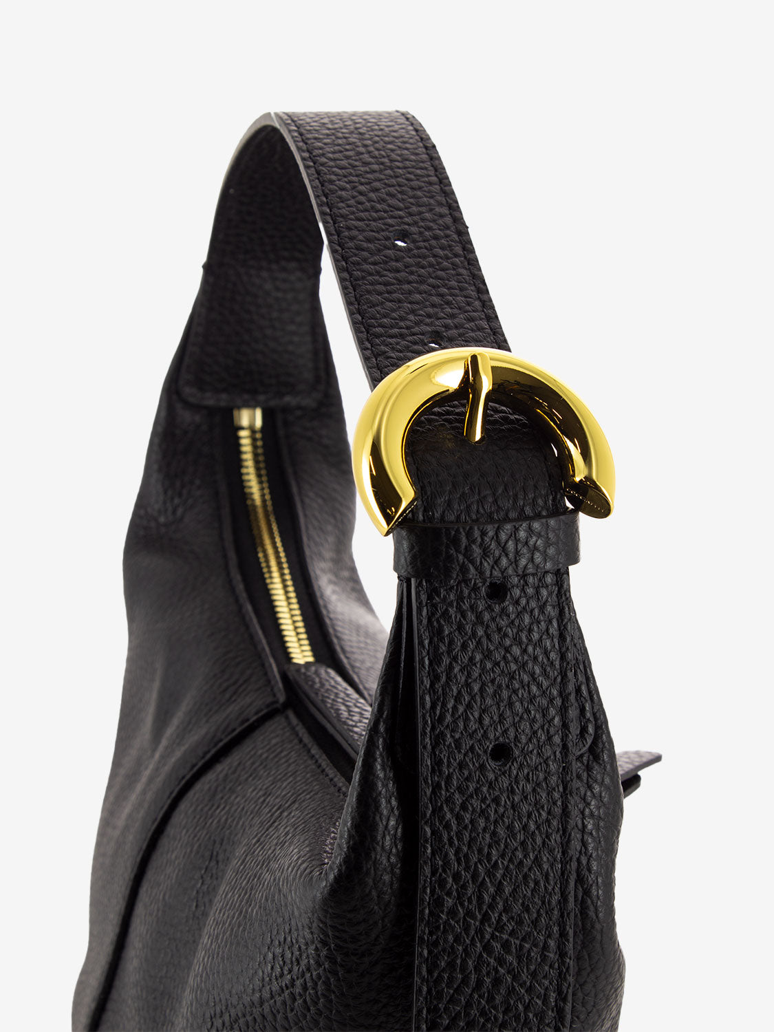 Borsa a mano piccola in pelle noir