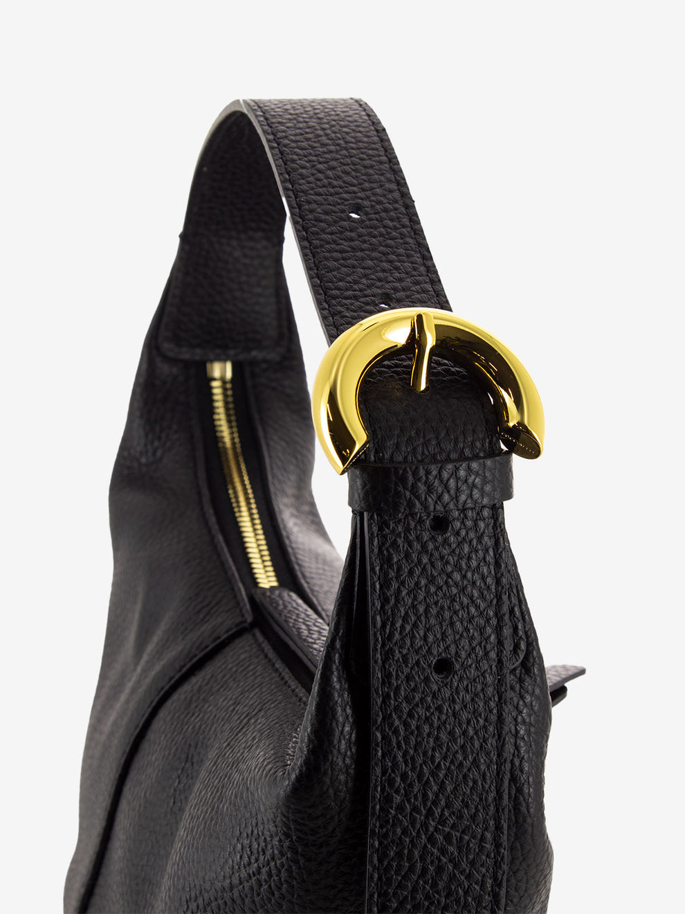 Borsa a mano piccola in pelle noir