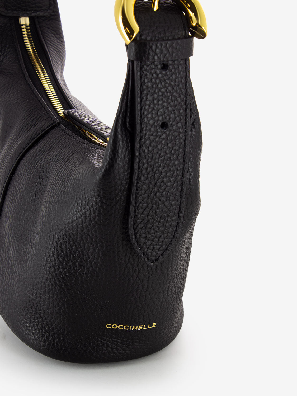 Borsa a mano piccola in pelle noir