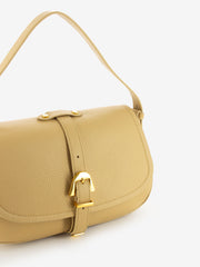 COCCINELLE - Borsa a spalla in pelle grained fresh beige