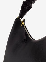 COCCINELLE - Borsa a spalla in pelle manico treccia noir