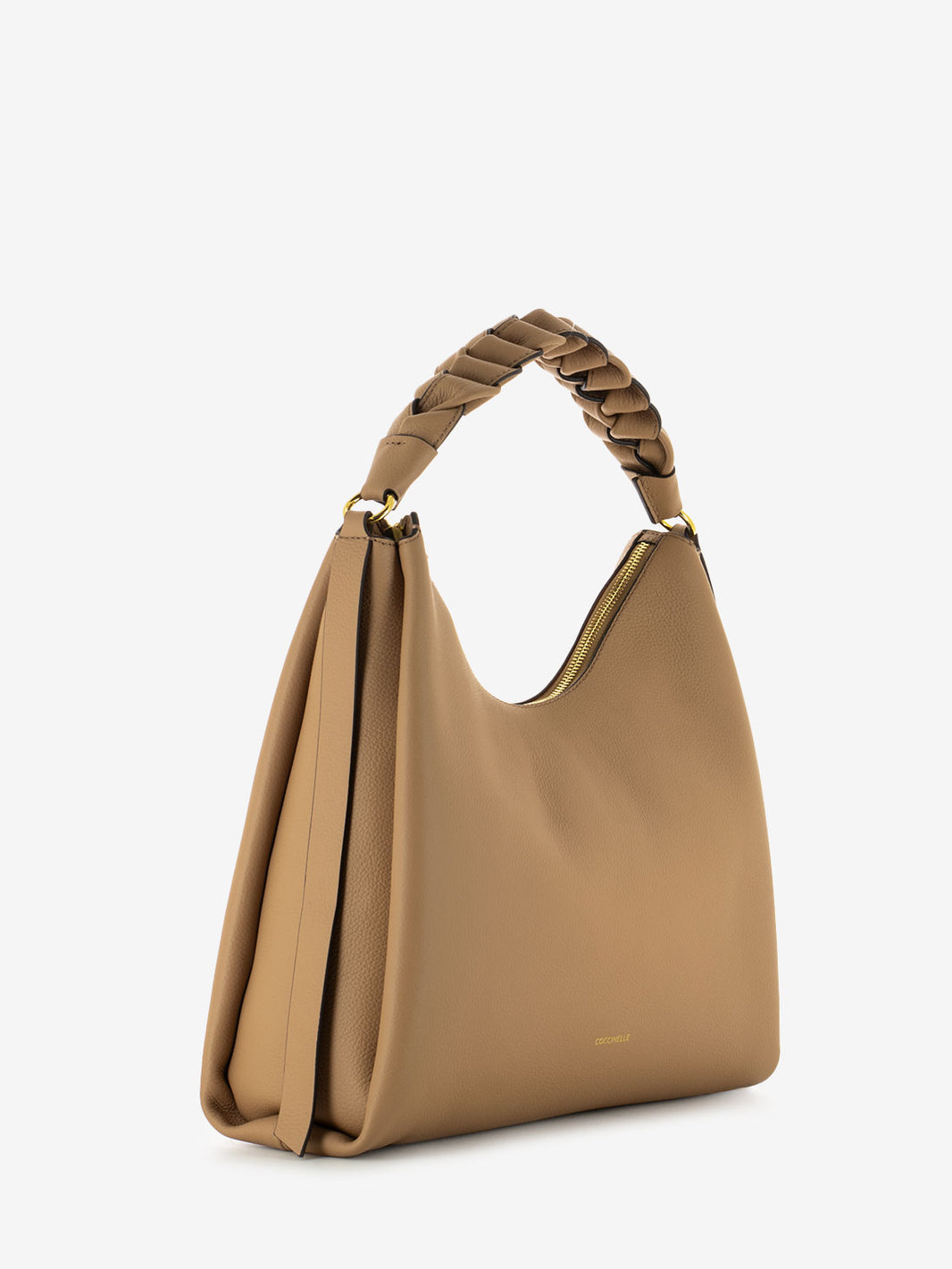 Borsa a spalla in pelle manico treccia skin