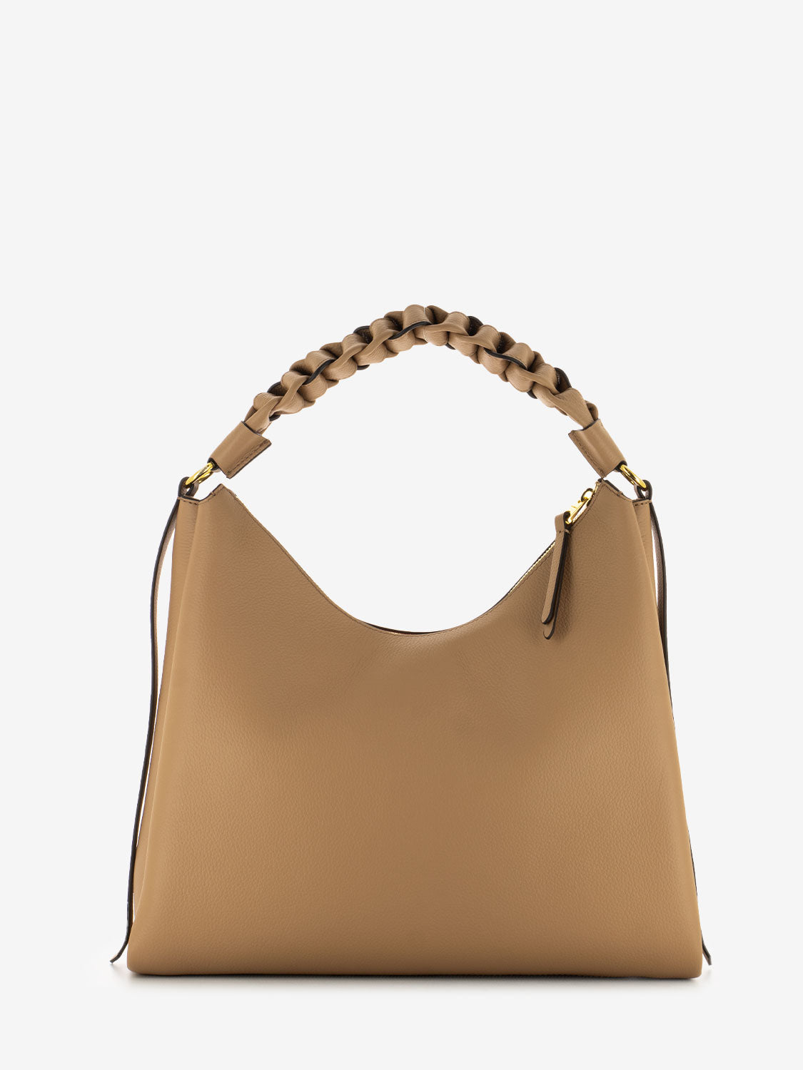 Borsa a spalla in pelle manico treccia skin