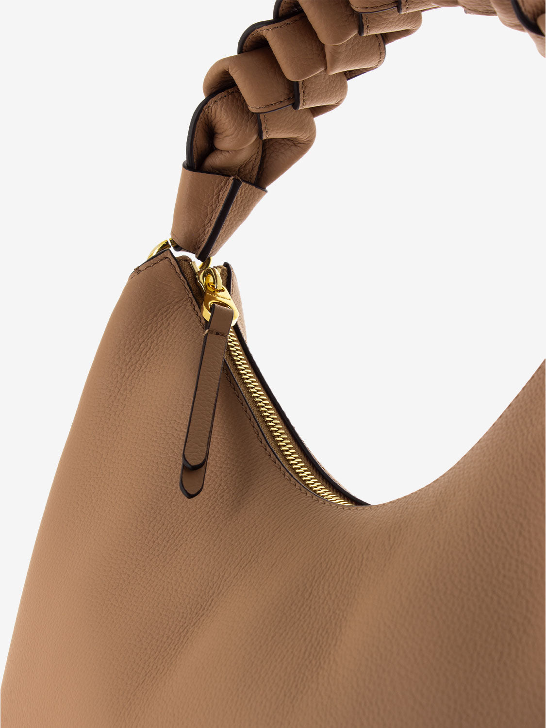 Borsa a spalla in pelle manico treccia skin