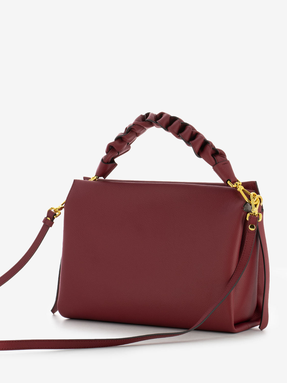 Borsa a spalla in pelle sangria