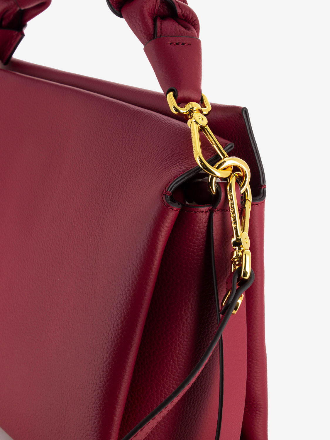 Borsa a spalla in pelle sangria